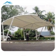 Double sides parking roof tensile membrane car parking shed structure canopy carport
