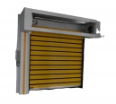 PVC curtain of fast rolling shutter door can remotely control electronic or gas sensing switch button